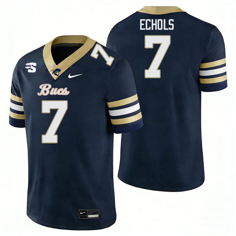 Charleston Southern Buccaneers #7 Jared Echols College Football Jerseys,Uniforms-Navy
